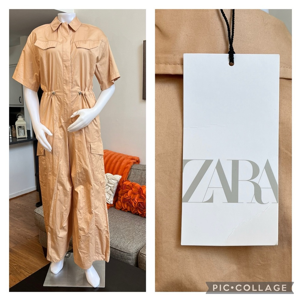 ❣️🆕 Zara Gabardine Utility Jumpsuit With Pockets❣️